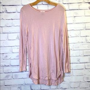 Pale pink long sleeve old navy blouse